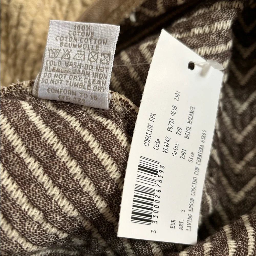 Frette Textured Cushion 100% Cotton Made in Italy 65x65 Set of 2